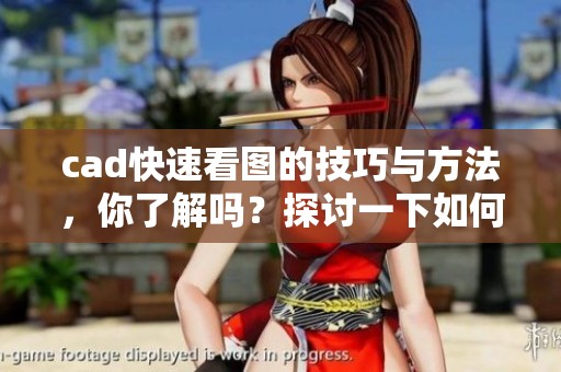 cad快速看图的技巧与方法，你了解吗？探讨一下如何实现快速看图吧！