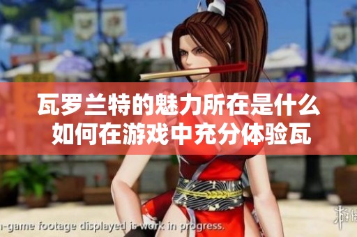 瓦罗兰特的魅力所在是什么 如何在游戏中充分体验瓦罗兰特的乐趣
