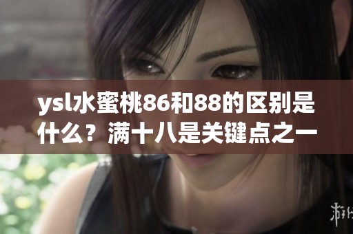 ysl水蜜桃86和88的区别是什么？满十八是关键点之一的分析。