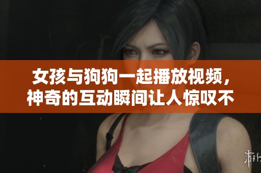 女孩与狗狗一起播放视频，神奇的互动瞬间让人惊叹不已