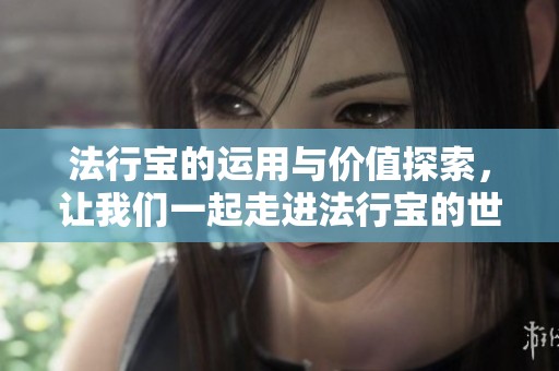 法行宝的运用与价值探索，让我们一起走进法行宝的世界