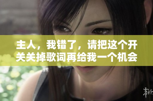 主人，我错了，请把这个开关关掉歌词再给我一个机会吗