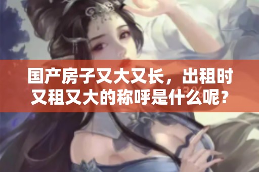 国产房子又大又长，出租时又租又大的称呼是什么呢？