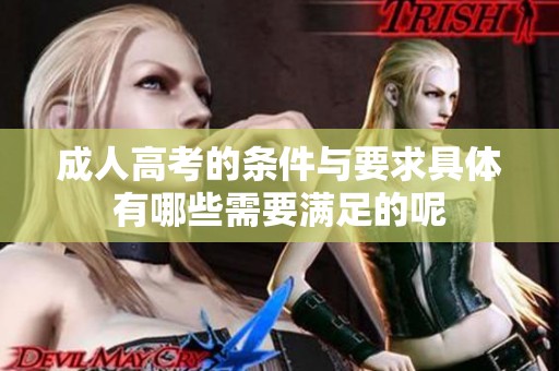 **高考的条件与要求具体有哪些需要满足的呢