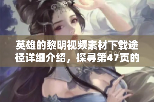 英雄的黎明视频素材下载途径详细介绍，探寻第47页的英雄的黎明视频模板。