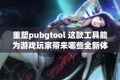 重塑pubgtool 这款工具能为游戏玩家带来哪些全新体验呢？