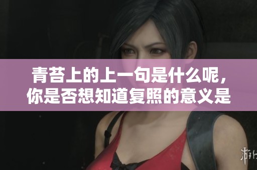 青苔上的上一句是什么呢，你是否想知道复照的意义是什么呢