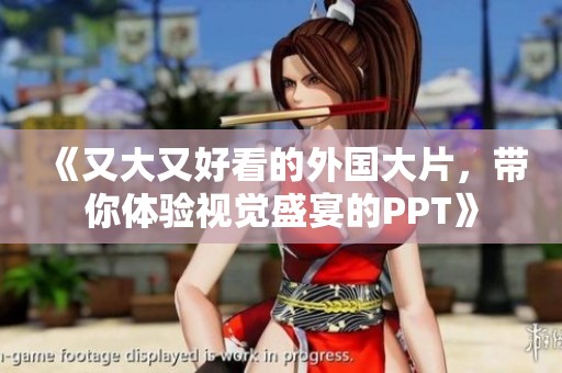 《又大又好看的外国大片，带你体验视觉盛宴的PPT》