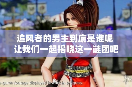追风者的男主到底是谁呢 让我们一起揭晓这一谜团吧