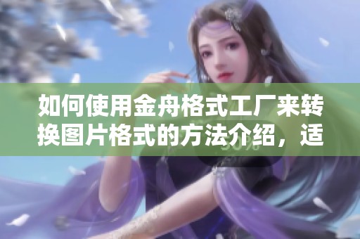 如何使用金舟格式工厂来转换图片格式的方法介绍，适合电脑用户的软件分享