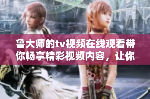 鲁大师的tv视频在线观看带你畅享精彩视频内容，让你轻松观看好视频。