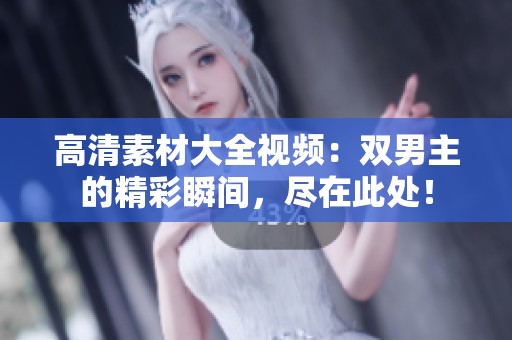高清素材大全视频：双男主的精彩瞬间，尽在此处！