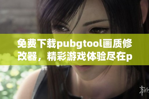 免费下载pubgtool画质修改器，精彩游戏体验尽在pubgtool画质修改器免费版！