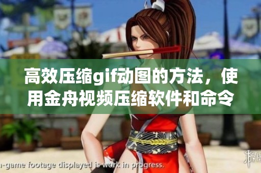 高效压缩gif动图的方法，使用金舟视频压缩软件和命令提示符