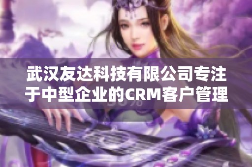 武汉友达科技有限公司专注于中型企业的CRM客户管理解决方案提高企业效率