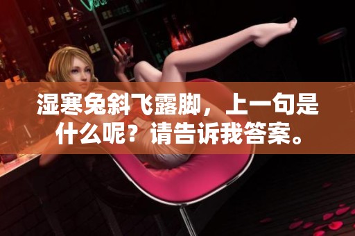 湿寒兔斜飞露脚，上一句是什么呢？请告诉我答案。