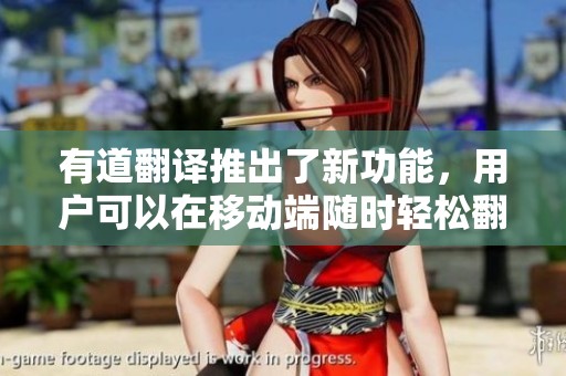 有道翻译推出了新功能，用户可以在移动端随时轻松翻译。