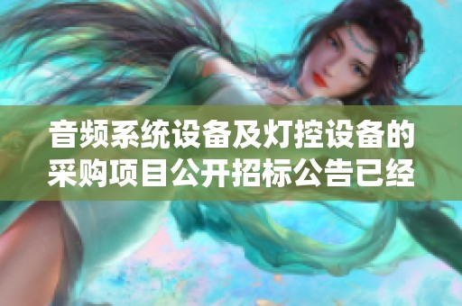 音频系统设备及灯控设备的采购项目公开招标公告已经发布