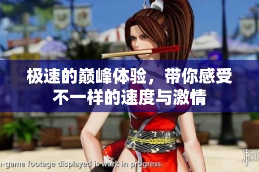 极速的巅峰体验，带你感受不一样的速度与激情