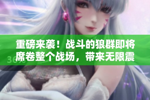 重磅来袭！战斗的狼群即将席卷整个战场，带来无限震撼！